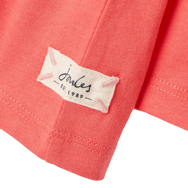 Joules Girl's Bessie Long Sleeve Jersey T-Shirt - Dusty Red-3